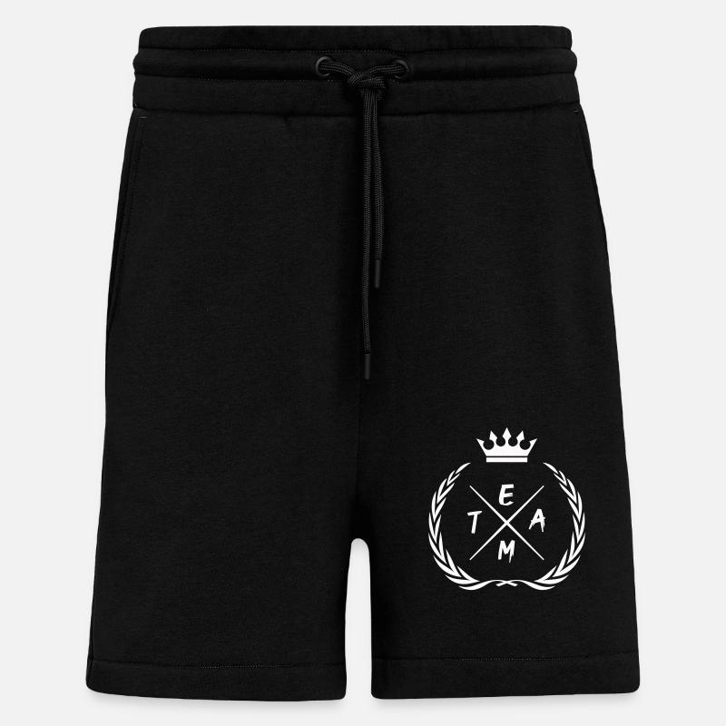 Équipe 1 - Short bio décontracté fabriqué en UE - SOLID BLACK