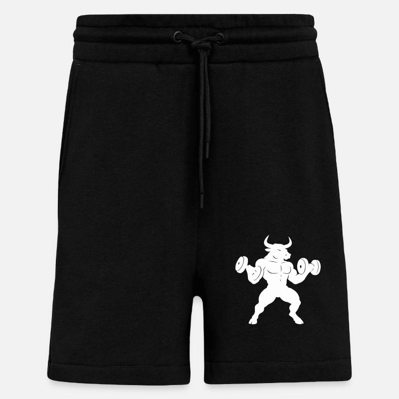 Muscles du Taureau - Short bio décontracté fabriqué en UE - SOLID BLACK
