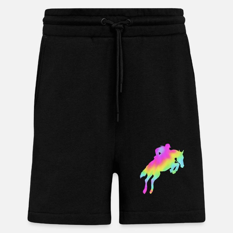 Saut d’obstacles Saut d’obstacles - Short bio décontracté fabriqué en UE - SOLID BLACK