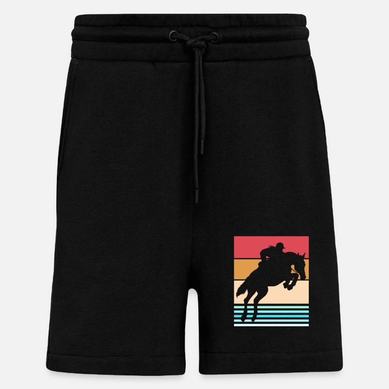 Springreiten Springpferd - Shorts - made by SPREAD - SOLID BLACK