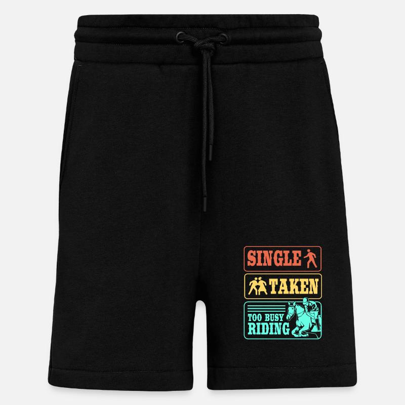 Saut d’obstacles Saut d’obstacles - Short bio décontracté fabriqué en UE - SOLID BLACK