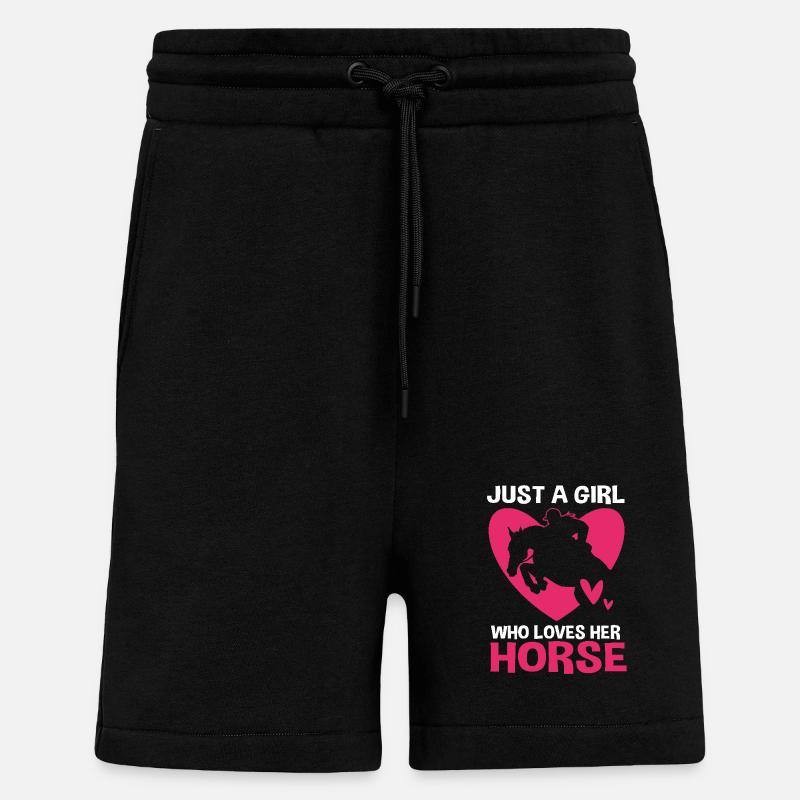 Springreiten Springpferd - Shorts - made by SPREAD - SOLID BLACK