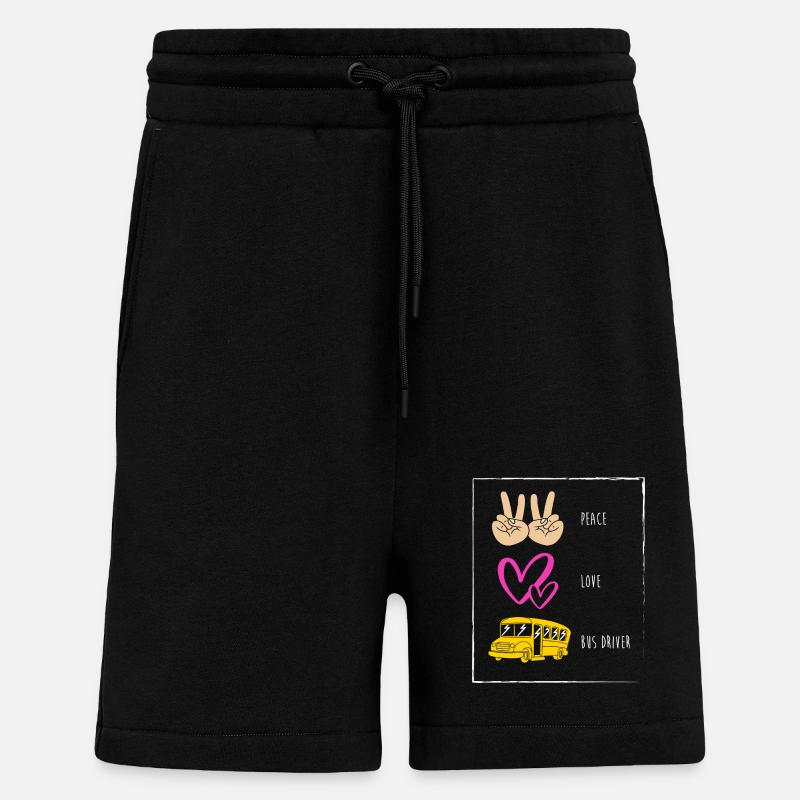 Schulbusfahrer Schulbus - Shorts - made by SPREAD - SOLID BLACK
