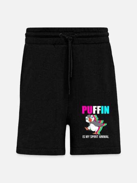 Papageientaucher Puffin - Shorts - made by SPREAD - SOLID BLACK