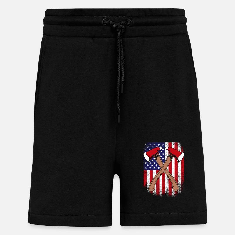 Pompier Pompier - Short bio décontracté fabriqué en UE - SOLID BLACK