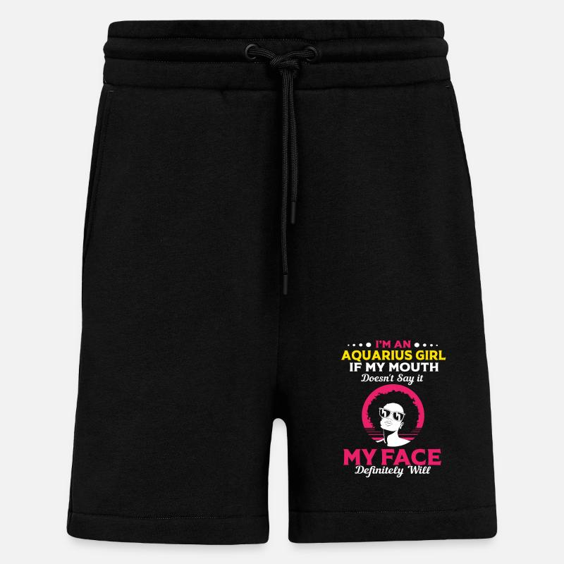 Sternzeichen Wassermann - Shorts - made by SPREAD - SOLID BLACK