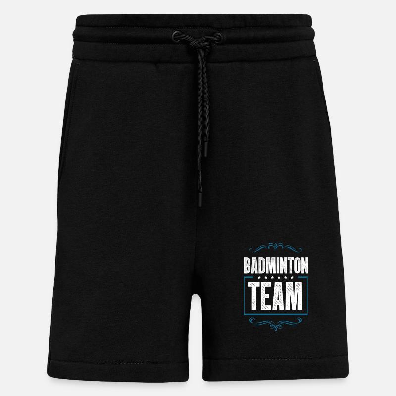 Équipe de badminton - Short bio décontracté fabriqué en UE - SOLID BLACK