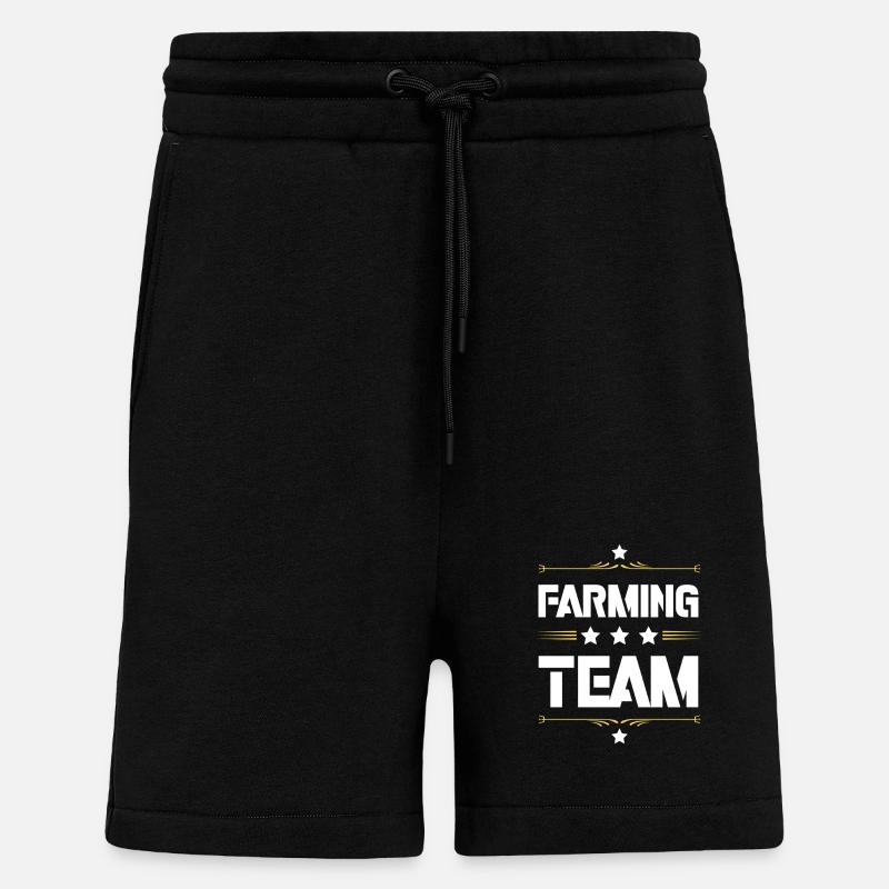 Équipe agricole - Short bio décontracté fabriqué en UE - SOLID BLACK