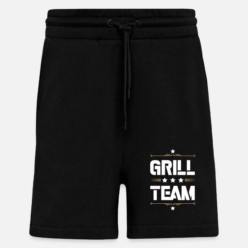 Équipe Grill - Short bio décontracté fabriqué en UE - SOLID BLACK