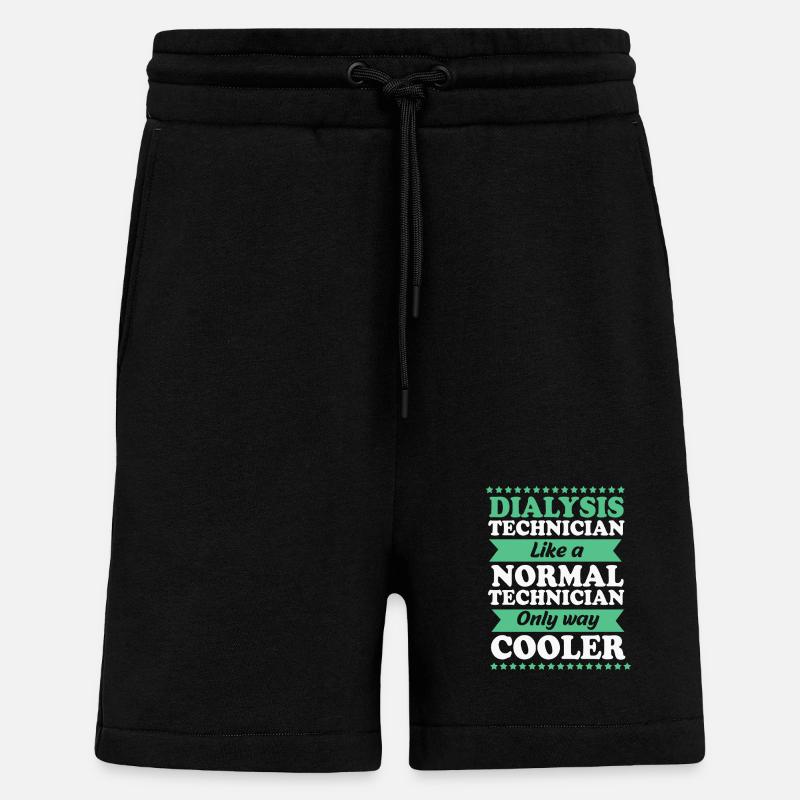 Technicien en dialyse - Short bio décontracté fabriqué en UE - SOLID BLACK