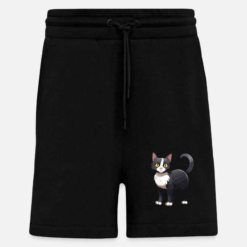 Chat mignon - Short bio décontracté fabriqué en UE - SOLID BLACK