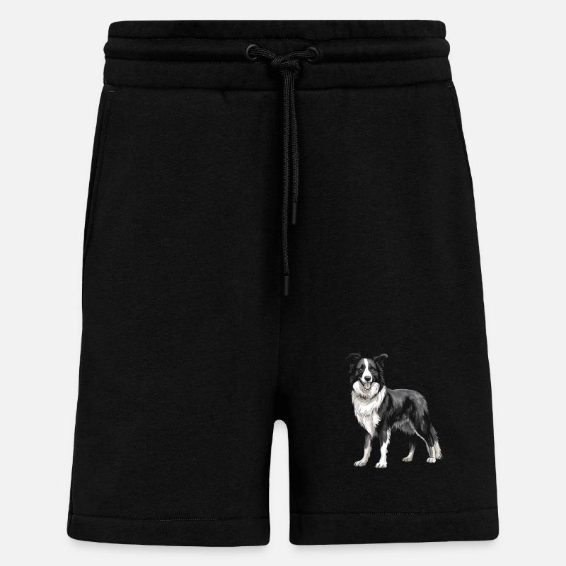 Border Collie Dog - Shorts - made by SPREAD - SOLID BLACK