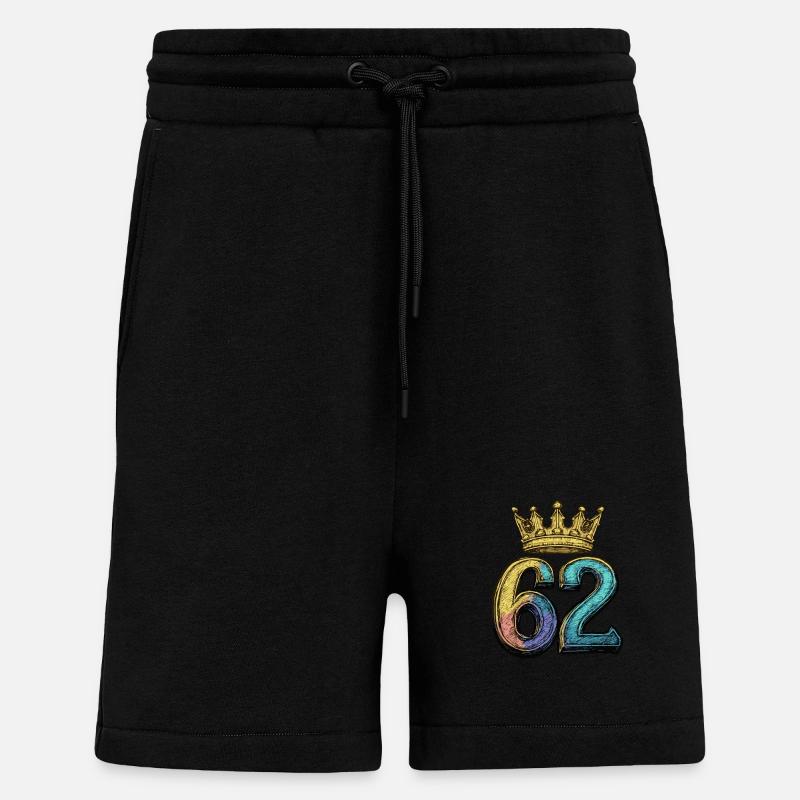 62 Number Crown - Shorts - made by SPREAD - SOLID BLACK