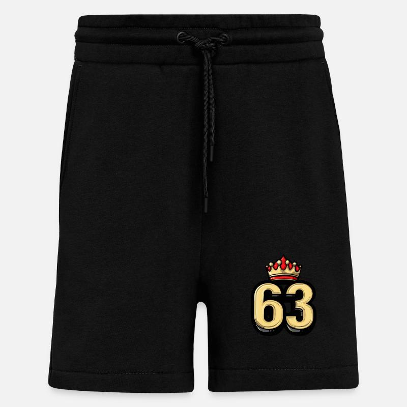63 Zahl Krone - Shorts - made by SPREAD - SOLID BLACK
