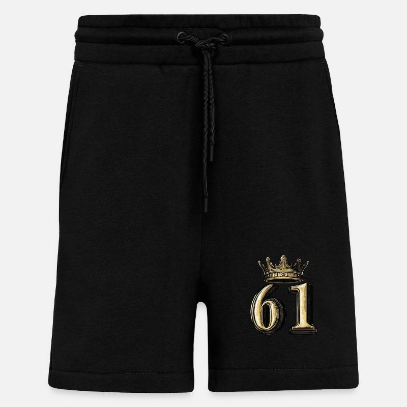 61 Zahl Krone - Shorts - made by SPREAD - SOLID BLACK