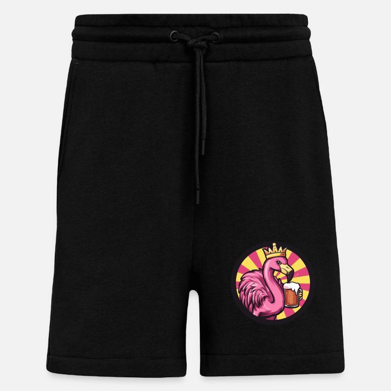 Flamingo Bier - Shorts - made by SPREAD - SOLID BLACK