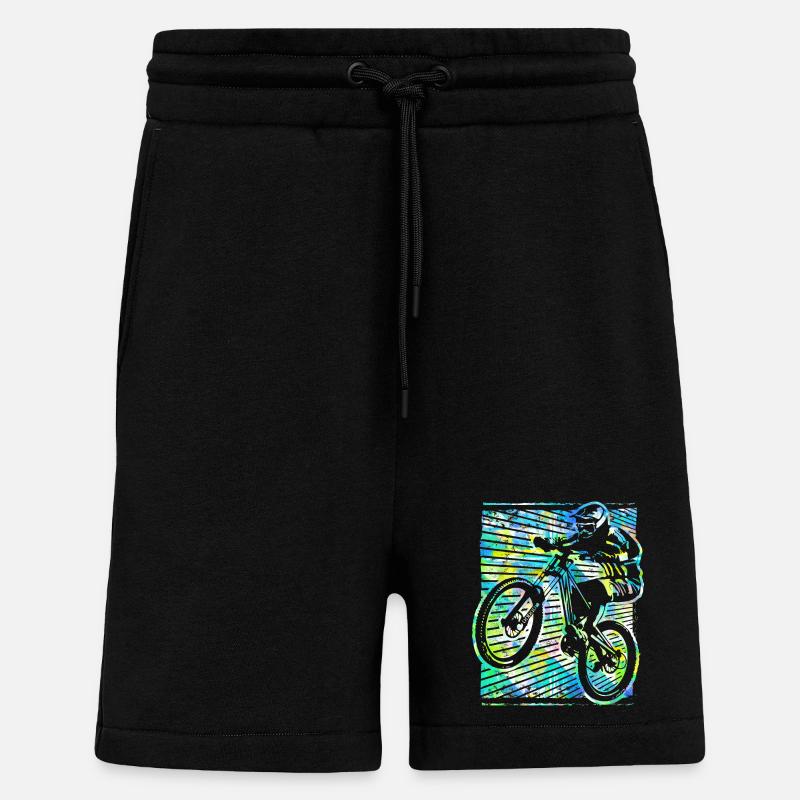 VTT - VTT - Vélo - VTT - Short bio décontracté fabriqué en UE - SOLID BLACK