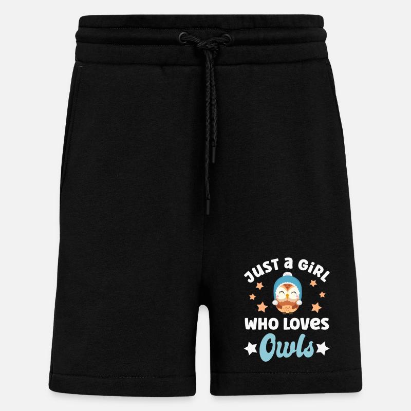 Eule Eulen - Shorts - made by SPREAD - SOLID BLACK