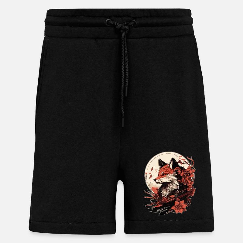 Fuchs Japan - Organic relaxed shorts made in EU - SOLID BLACK