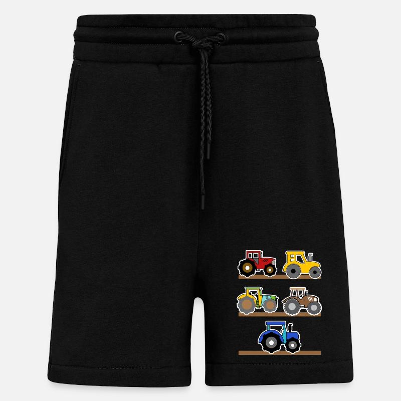 Landwirtschaft Landleben Ackerbau Traktor Bauer - Shorts - made by SPREAD - SOLID BLACK