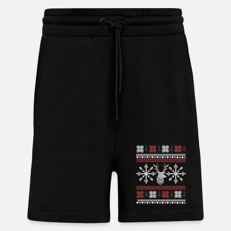 Retro Weihnachtsmuster - Shorts - made by SPREAD - SOLID BLACK