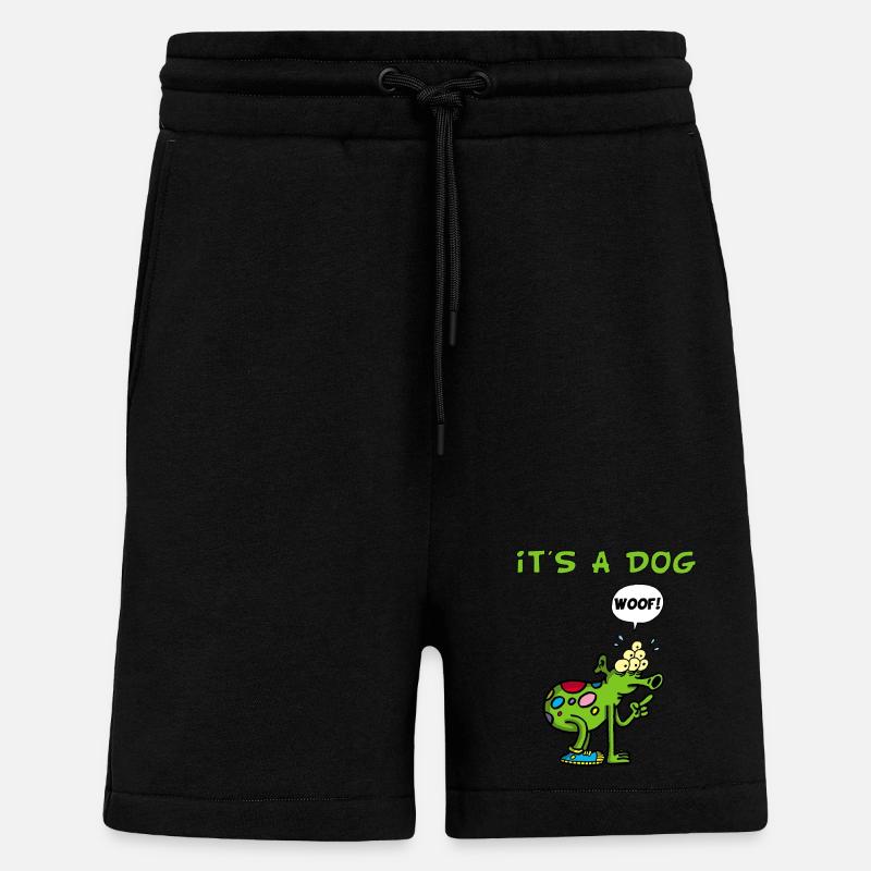 C'est un chien - Short bio décontracté fabriqué en UE - SOLID BLACK