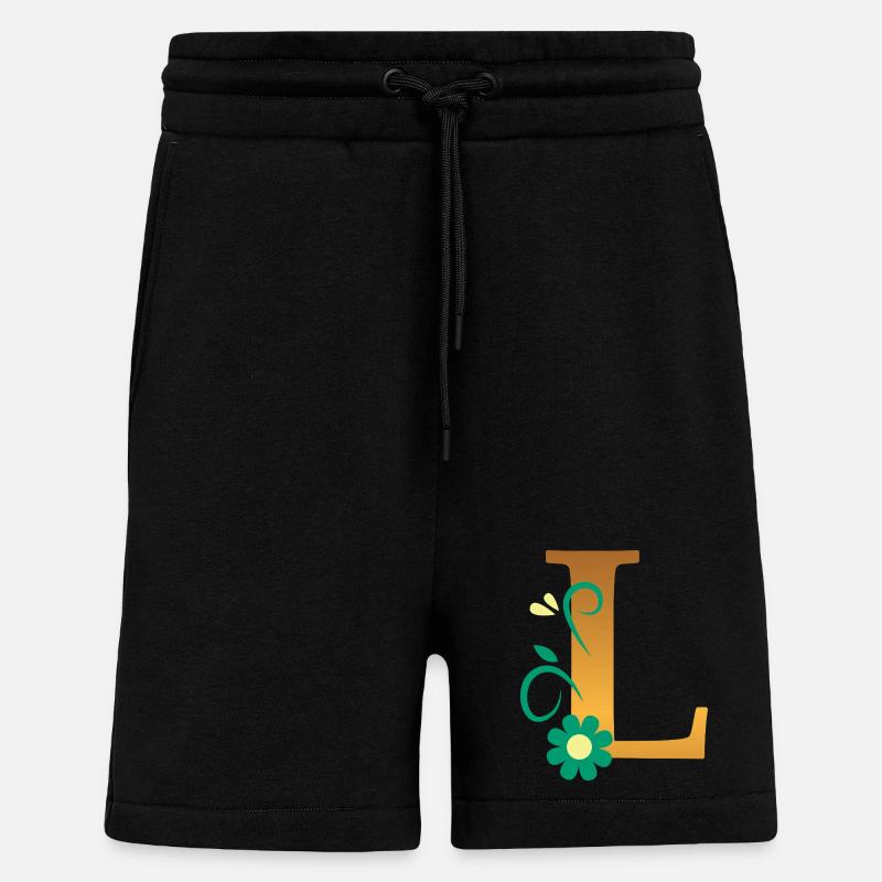 L - Short bio décontracté fabriqué en UE - SOLID BLACK