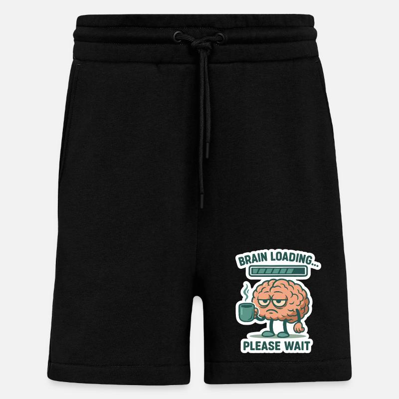 Brain Loading - Shorts - made by SPREAD - SOLID BLACK