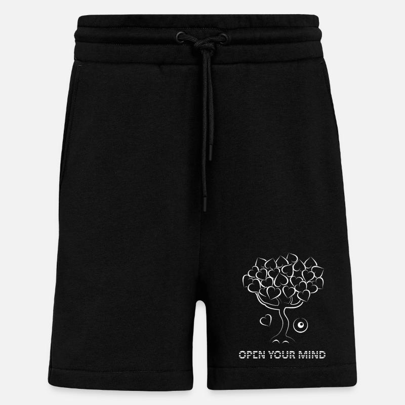 Öffne deinen Gedankenbaum - Shorts - made by SPREAD - SOLID BLACK