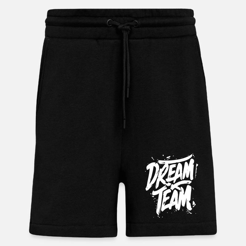Équipe de rêve - Short bio décontracté fabriqué en UE - SOLID BLACK
