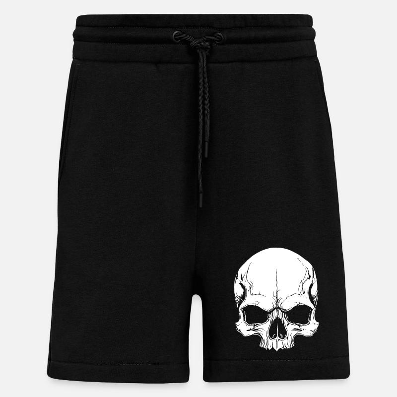 Cooles Schädel-Design - Shorts - made by SPREAD - SOLID BLACK