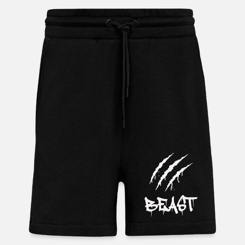 krallen_beast - Short bio décontracté fabriqué en UE - SOLID BLACK