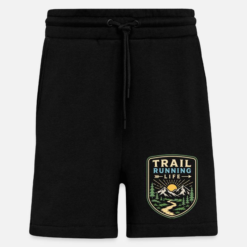 Vie en sentier - Short bio décontracté fabriqué en UE - SOLID BLACK