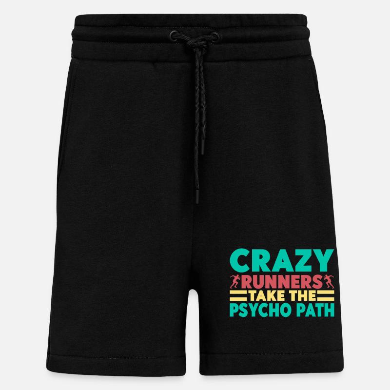 Courir Crazy Runners Marathonien - Short bio décontracté fabriqué en UE - SOLID BLACK