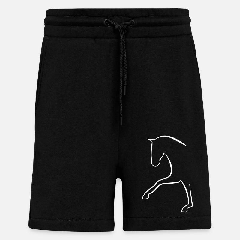 Cheval - Short bio décontracté fabriqué en UE - SOLID BLACK