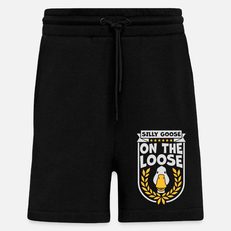 goose on the loose - Shorts - made by SPREAD - SOLID BLACK
