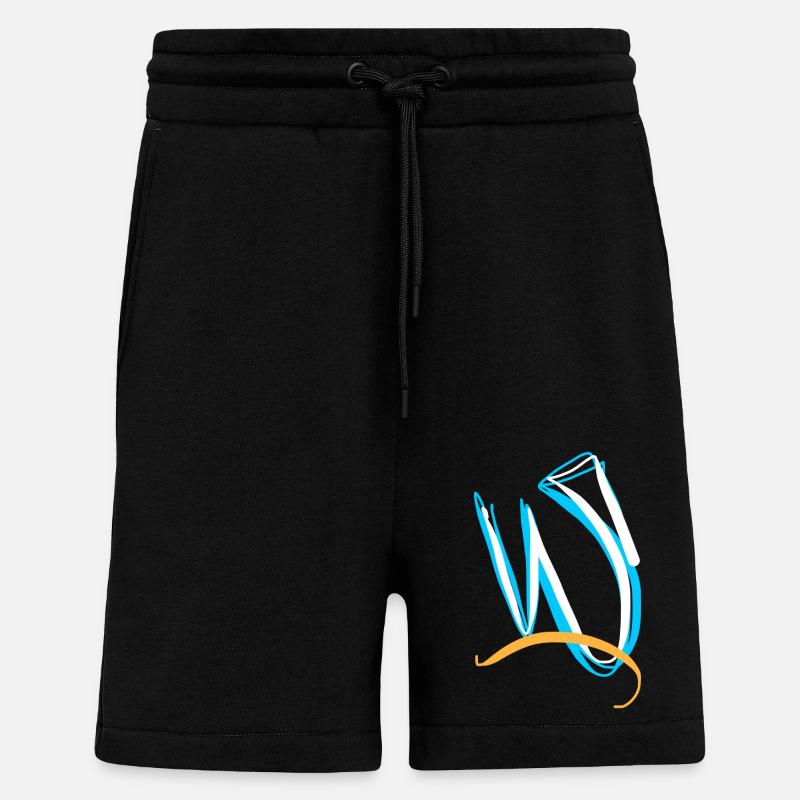 Immaculée abstraction - Short bio décontracté fabriqué en UE - SOLID BLACK