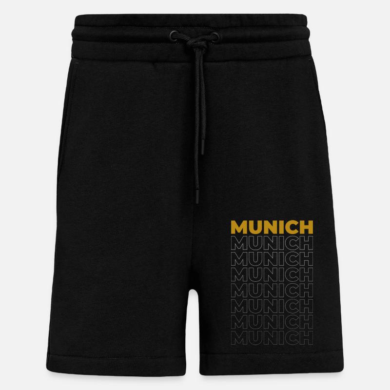 Munich - Short bio décontracté fabriqué en UE - SOLID BLACK
