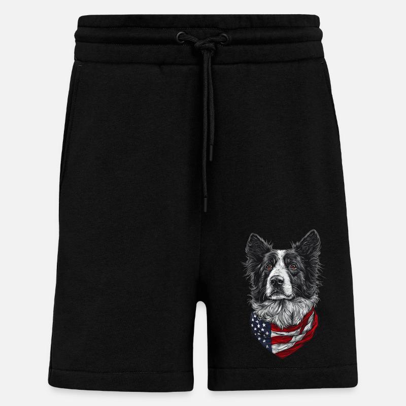 Border Collie - Shorts - made by SPREAD - SOLID BLACK