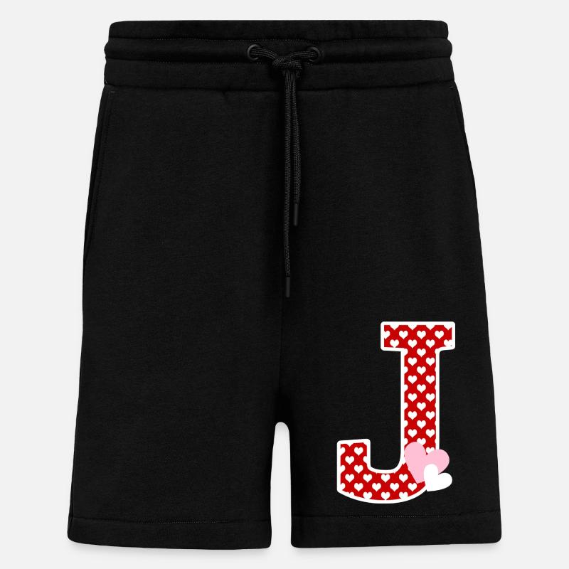 Buchstabe j Herz - Shorts - made by SPREAD - SOLID BLACK