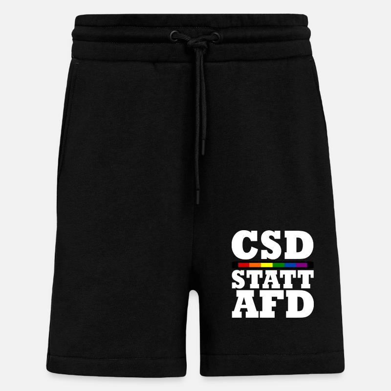 Csd au lieu d’afd - Short bio décontracté fabriqué en UE - SOLID BLACK