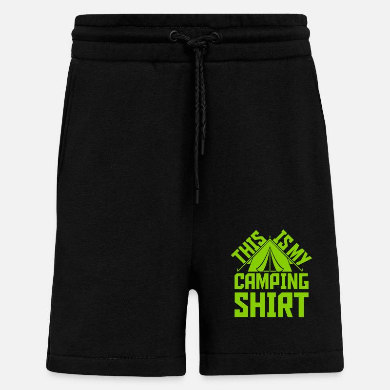 C’est mon camping - Short bio décontracté fabriqué en UE - SOLID BLACK