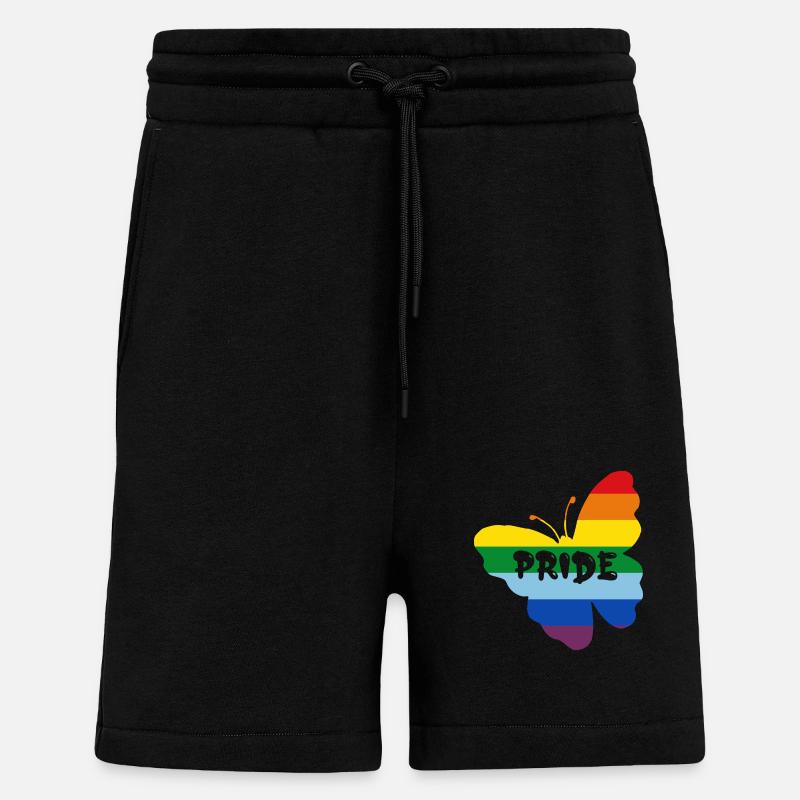 Regenbogenfahne Schmetterling - Shorts - made by SPREAD - SOLID BLACK