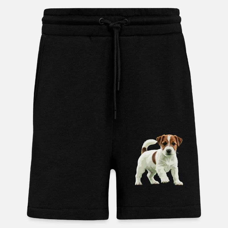 Jack Russell Terrier real - Shorts - made by SPREAD - SOLID BLACK
