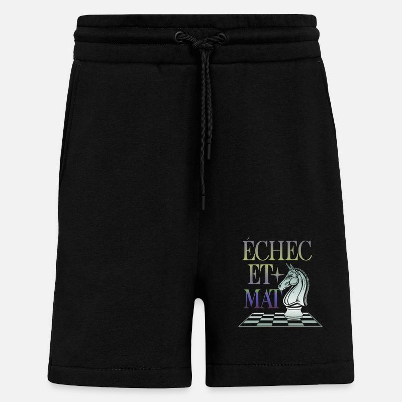 Echec et Mat - Short bio décontracté fabriqué en UE - SOLID BLACK