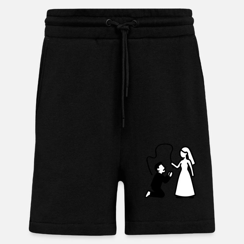 Ehepaar Hochzeit Peitsche - Shorts - made by SPREAD - SOLID BLACK