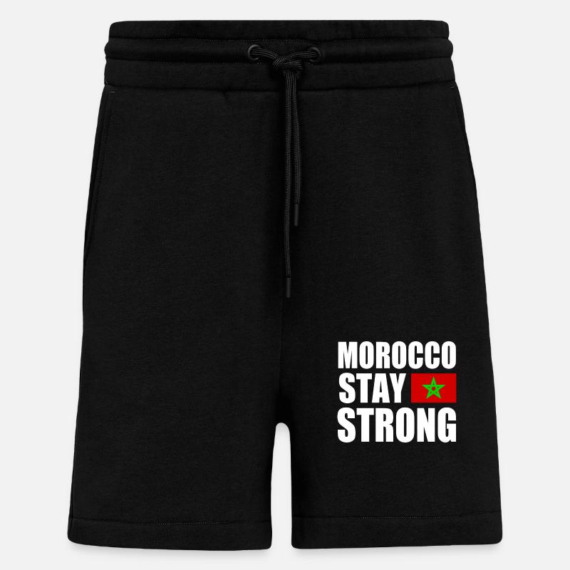 Morocco stay strong - Shorts - made by SPREAD - SOLID BLACK