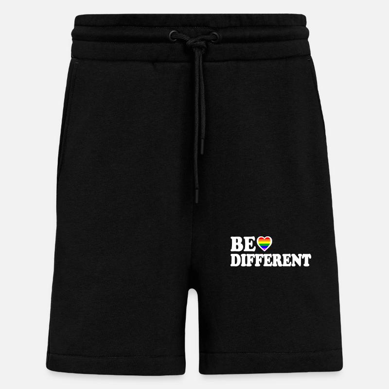 Be different - Short bio décontracté fabriqué en UE - SOLID BLACK