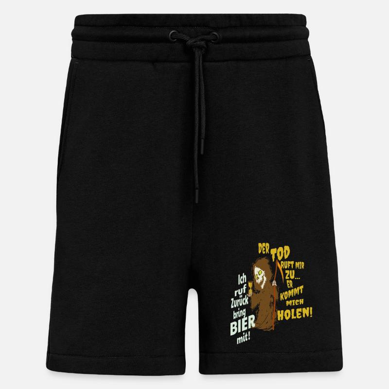 Funny grim reaper - Shorts - made by SPREAD - SOLID BLACK