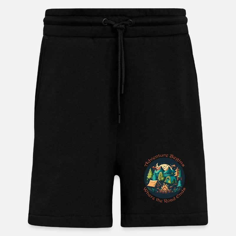 Abenteuer Beginnt Am Pfadende - Shorts - made by SPREAD - SOLID BLACK